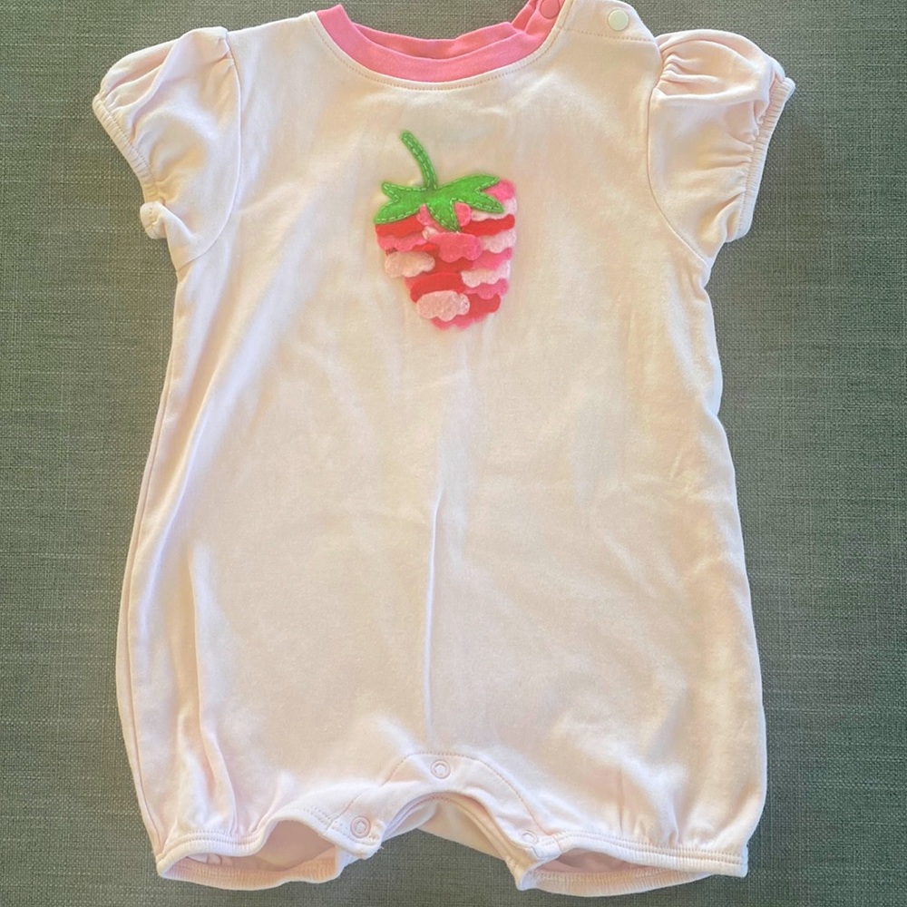 Bella Bliss Soft Strawberry Romper
